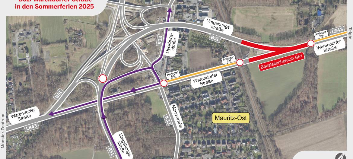 Warendorfer Straße wieder freigegeben