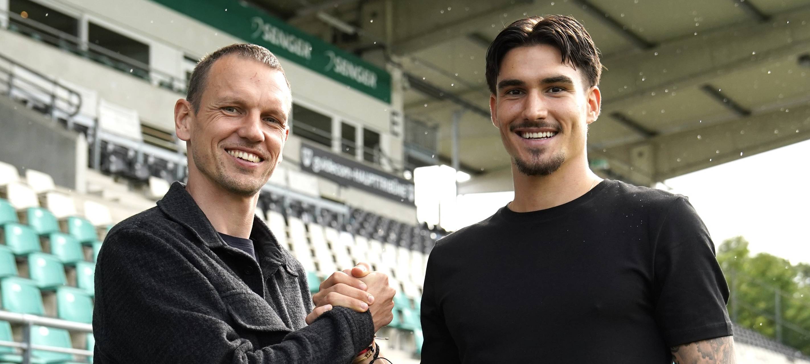 Geschäftsführer Ole Kittner und Neuzugang Antonio Tikvic.