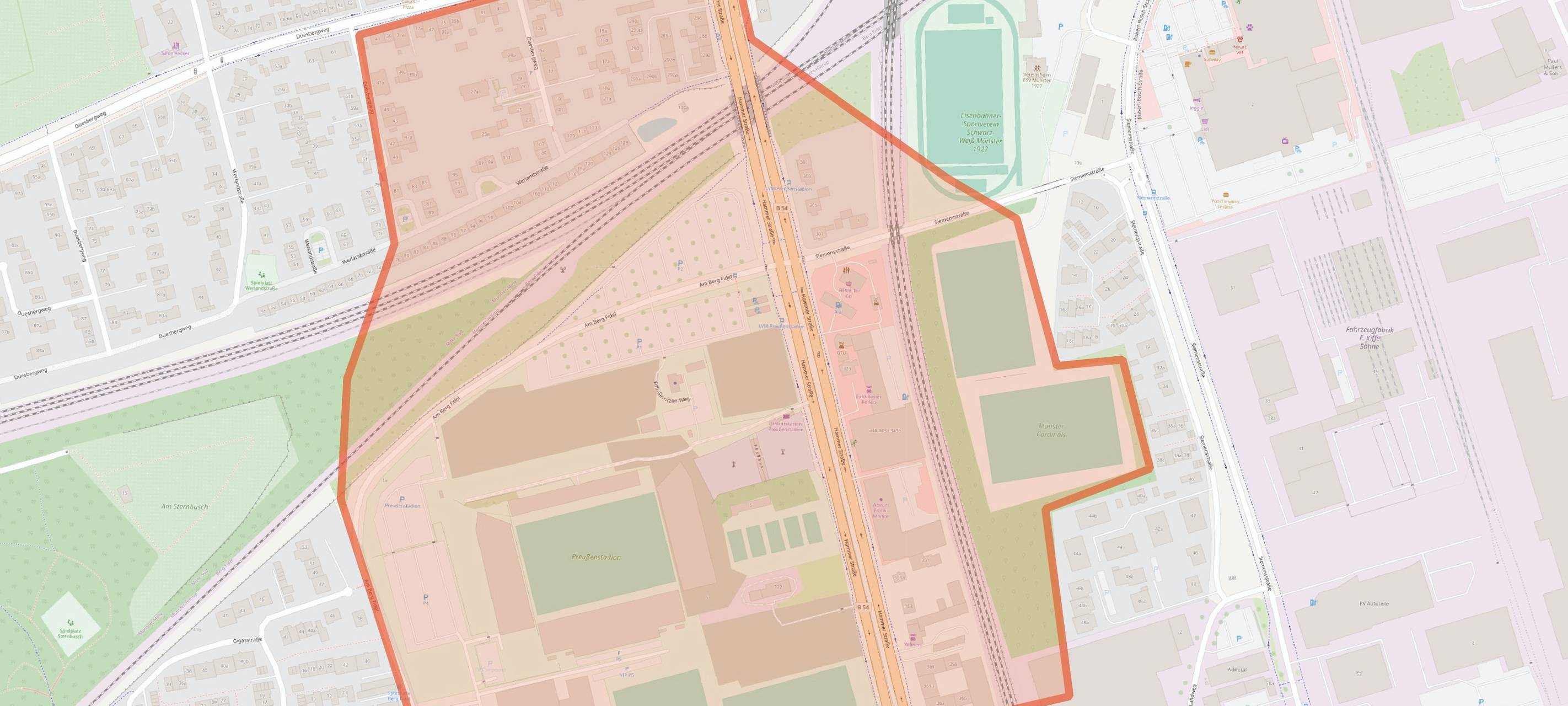 Die Feuerwehr evakuiert das Gebiet in einem Radius von 300 Metern um den gefundenen Blindgänger.