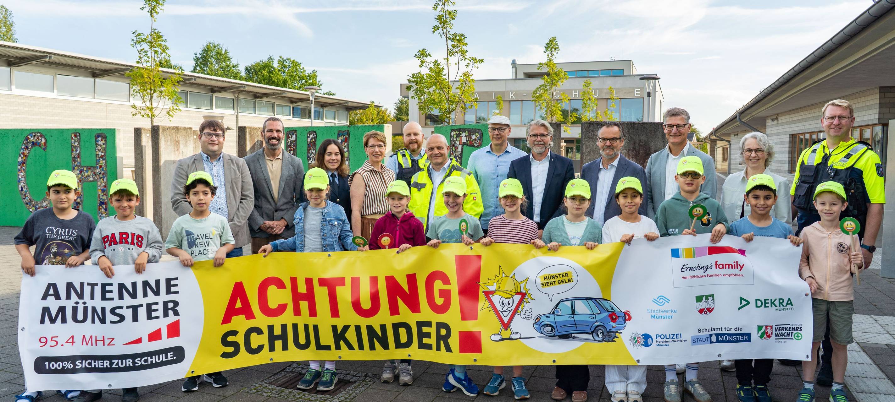 Start der Schulwegaktion "Münster sieht gelb"