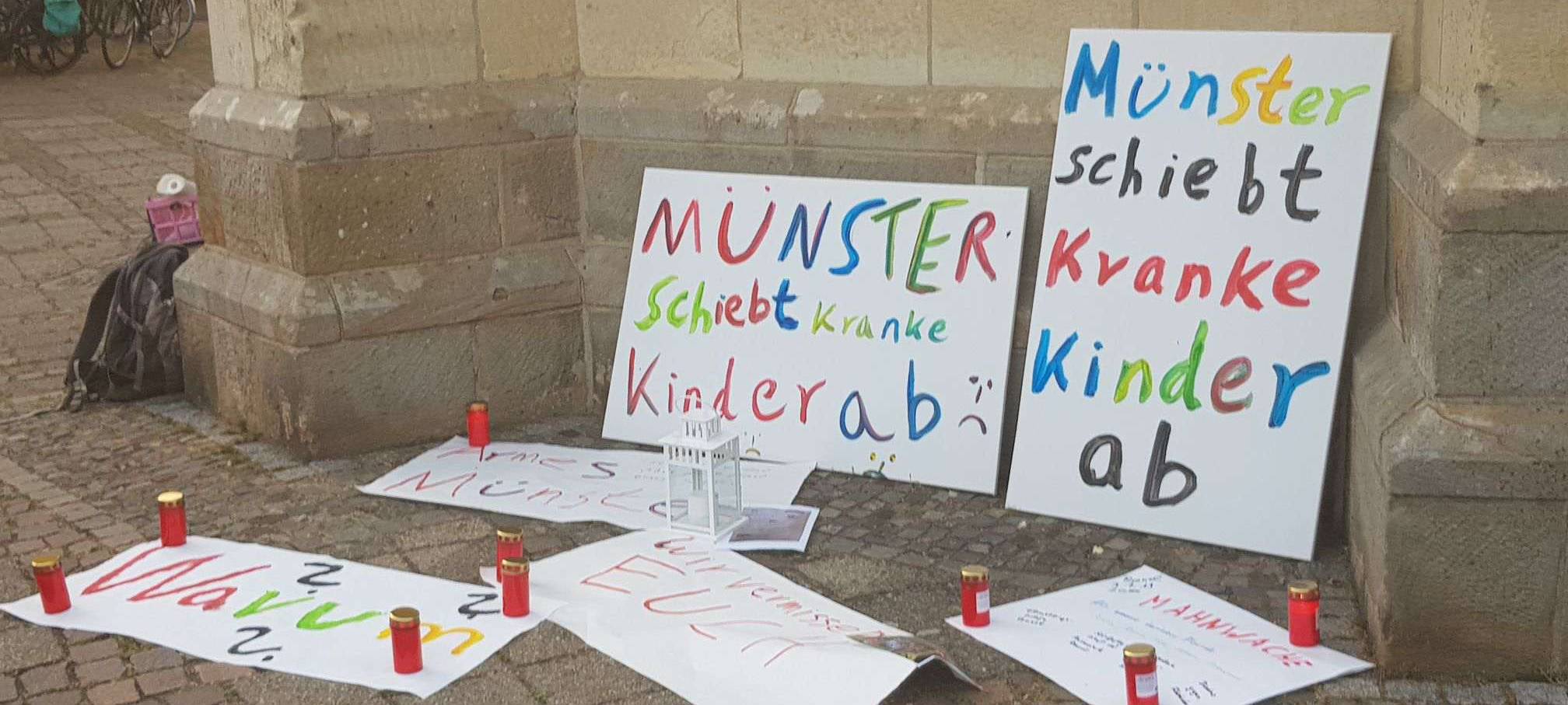 Mahnwache gegen Abschiebung in Roxel