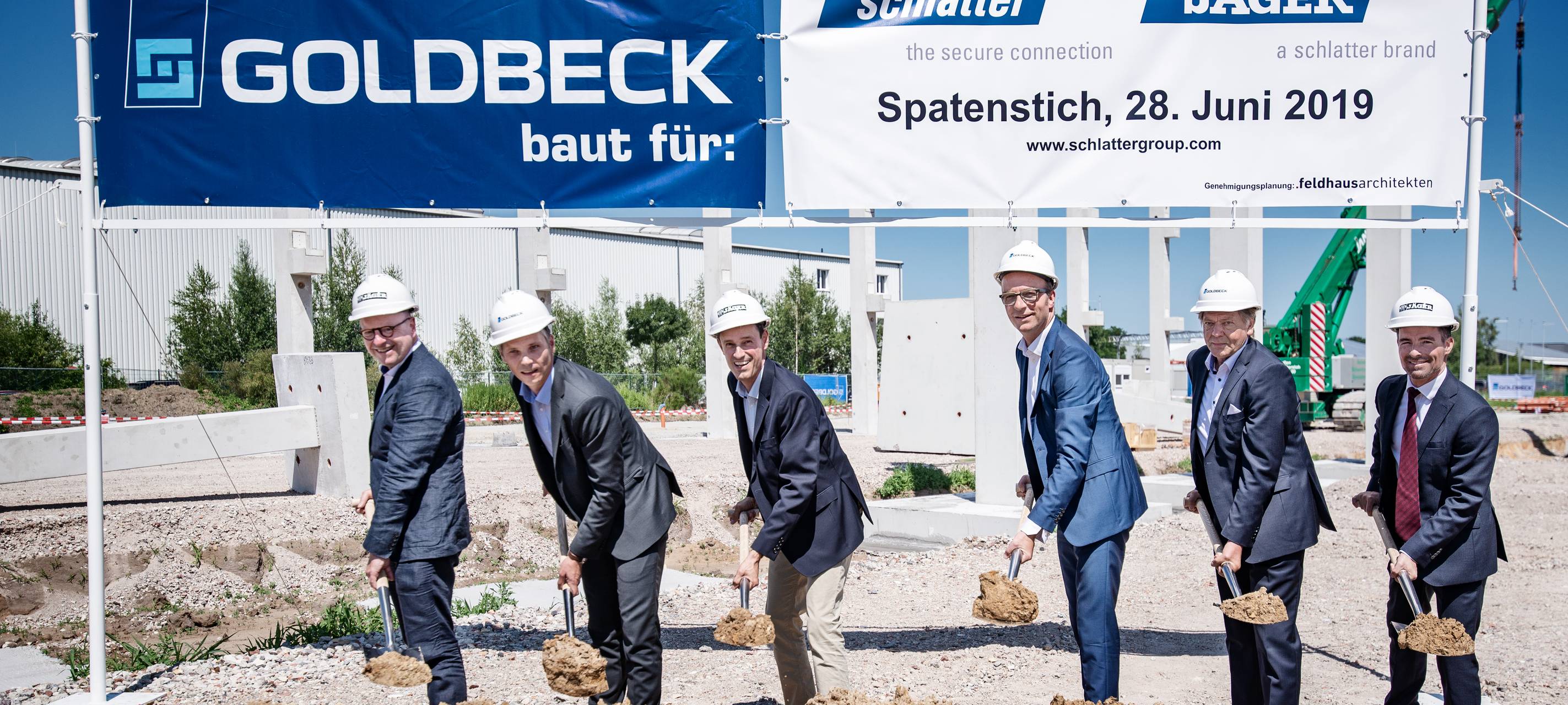 Spatenstich für Maschinenfabrik auf der "grünen Wiese"
