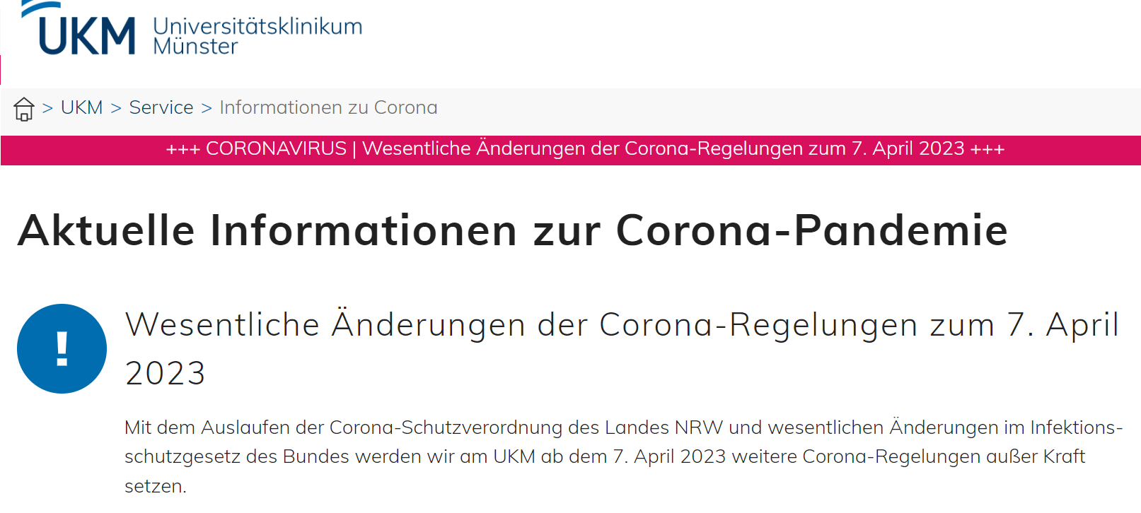 Letzte Coronaregeln in Münster enden