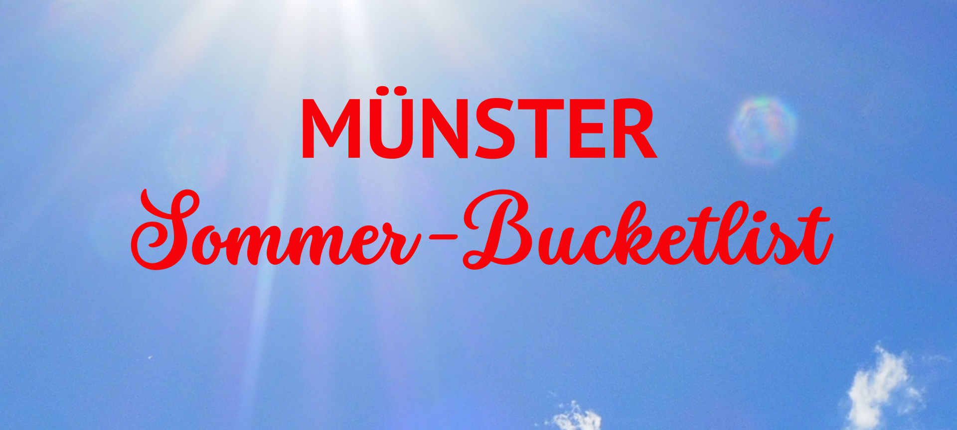 Die Münster Sommer-Bucketlist