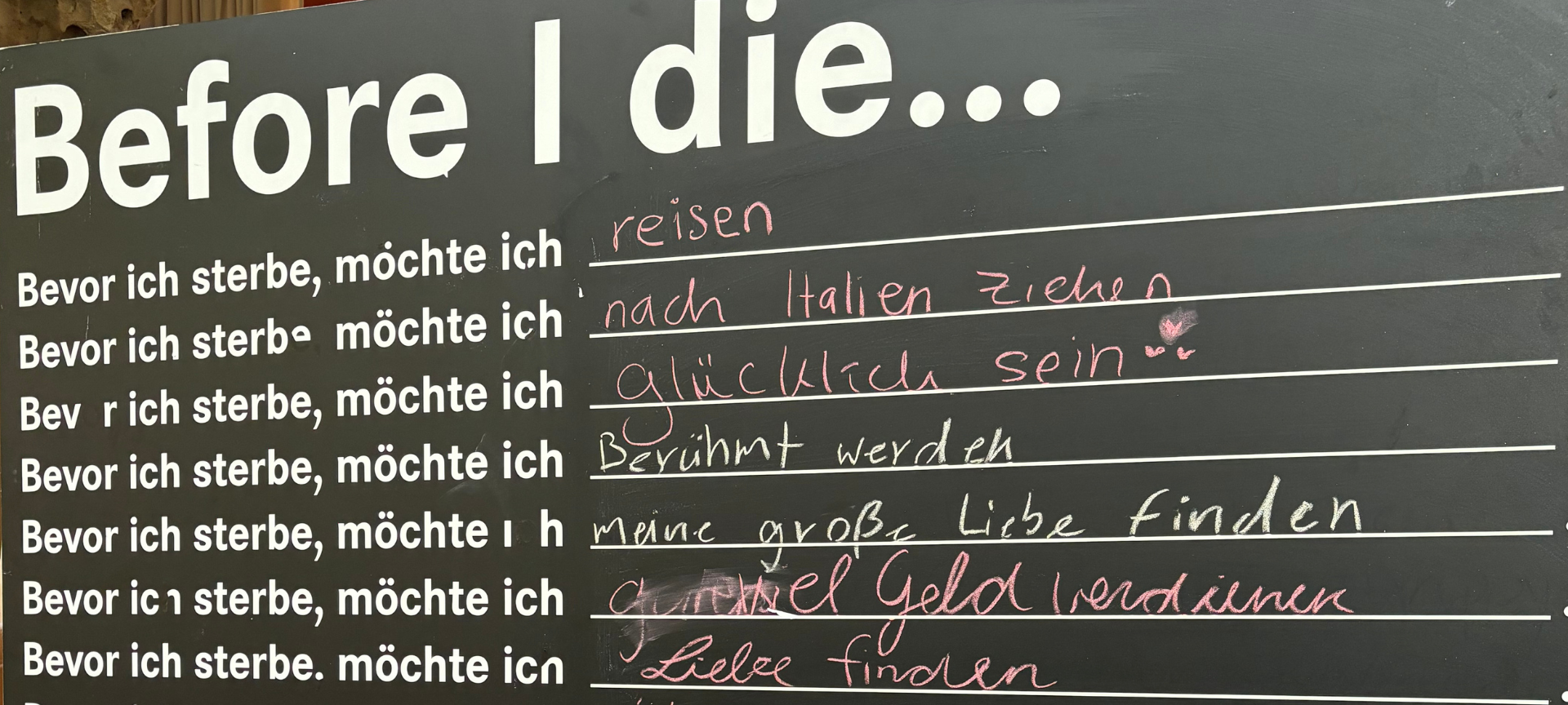 "Before I die"
