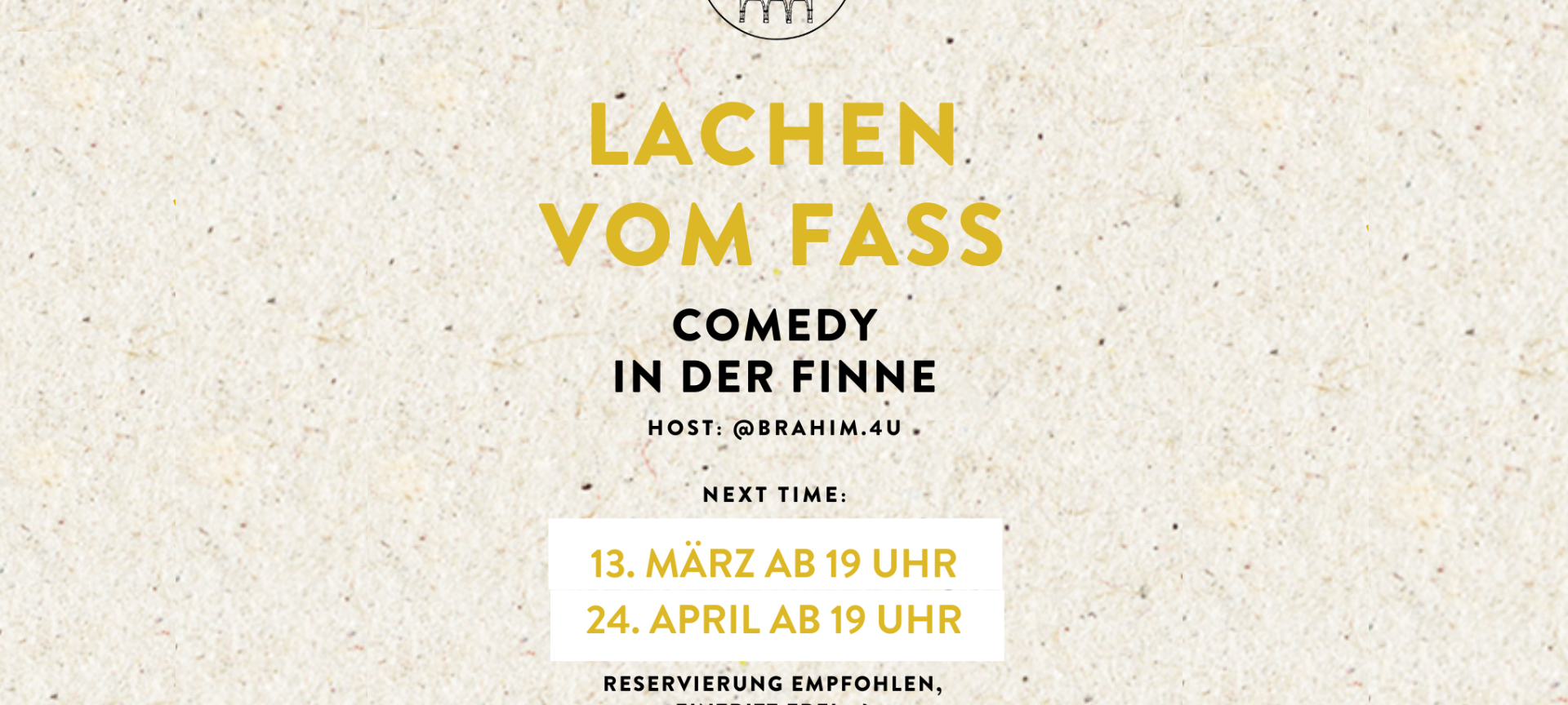 "Lachen vom Fass" - Comedy in der Finne Brauerei