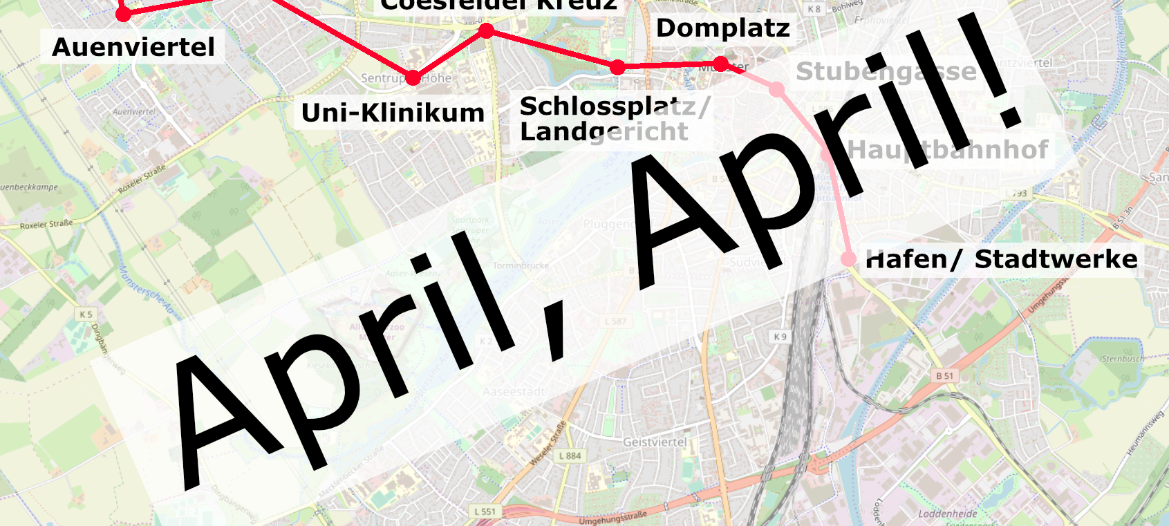 April, April – Münster bekommt keine U-Bahn