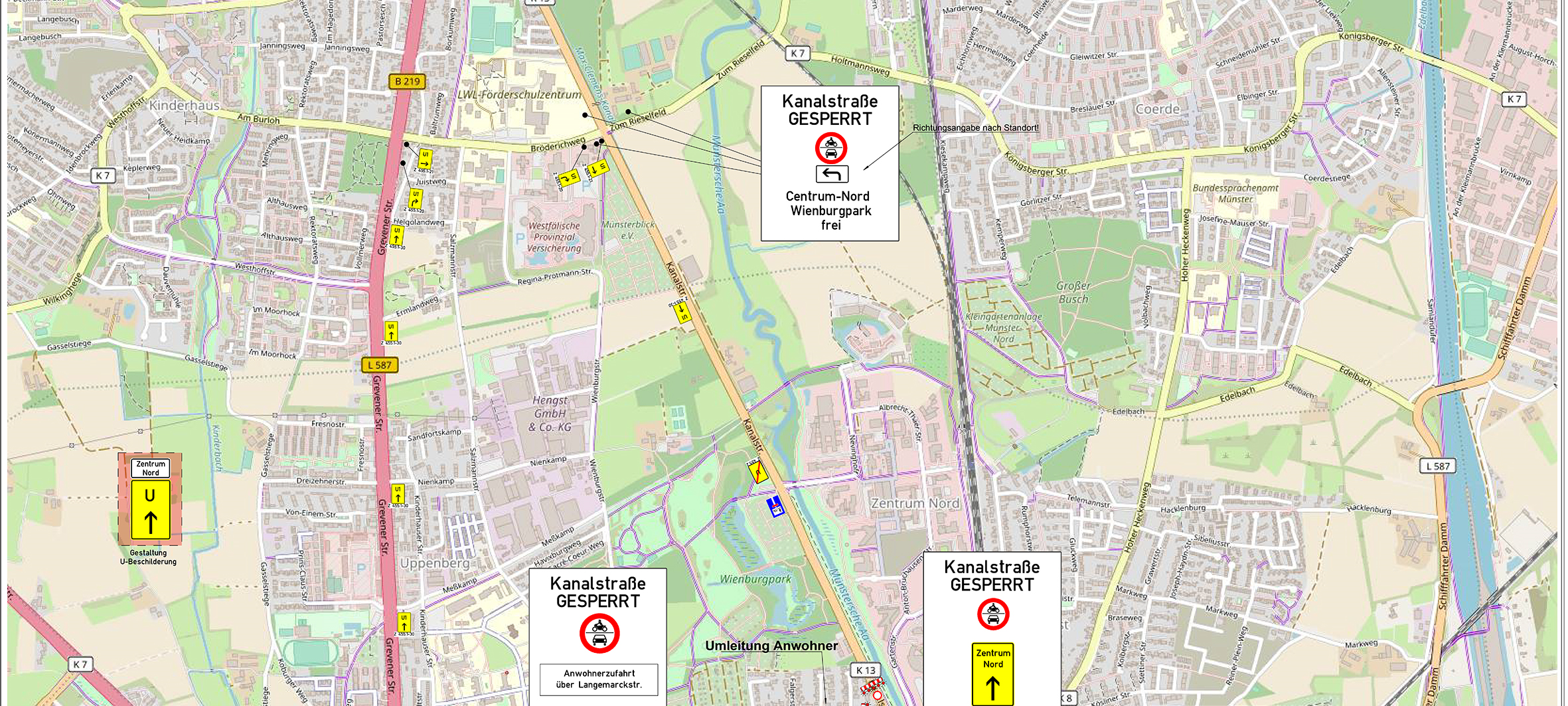 Kanalstraße: Sperrung beginnt