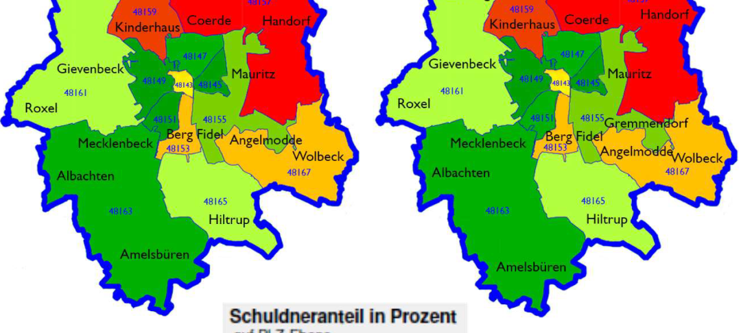 Mehr Schuldner in Münster
